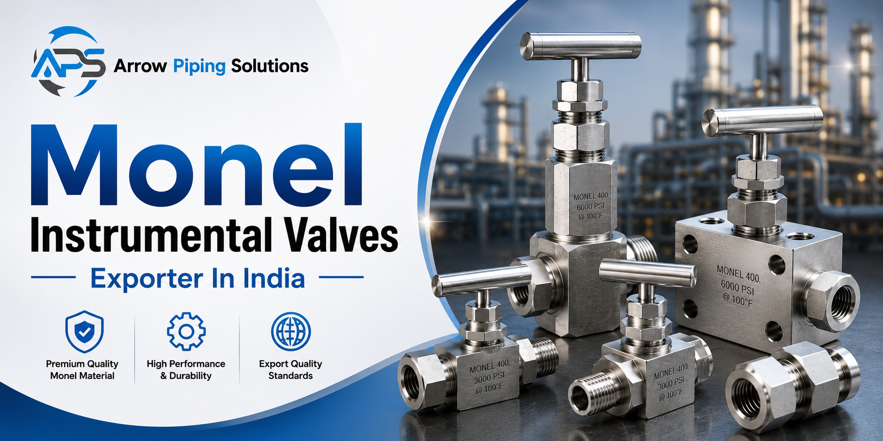 Monel Instrumental Valves Exporter In India - Arrow Piping