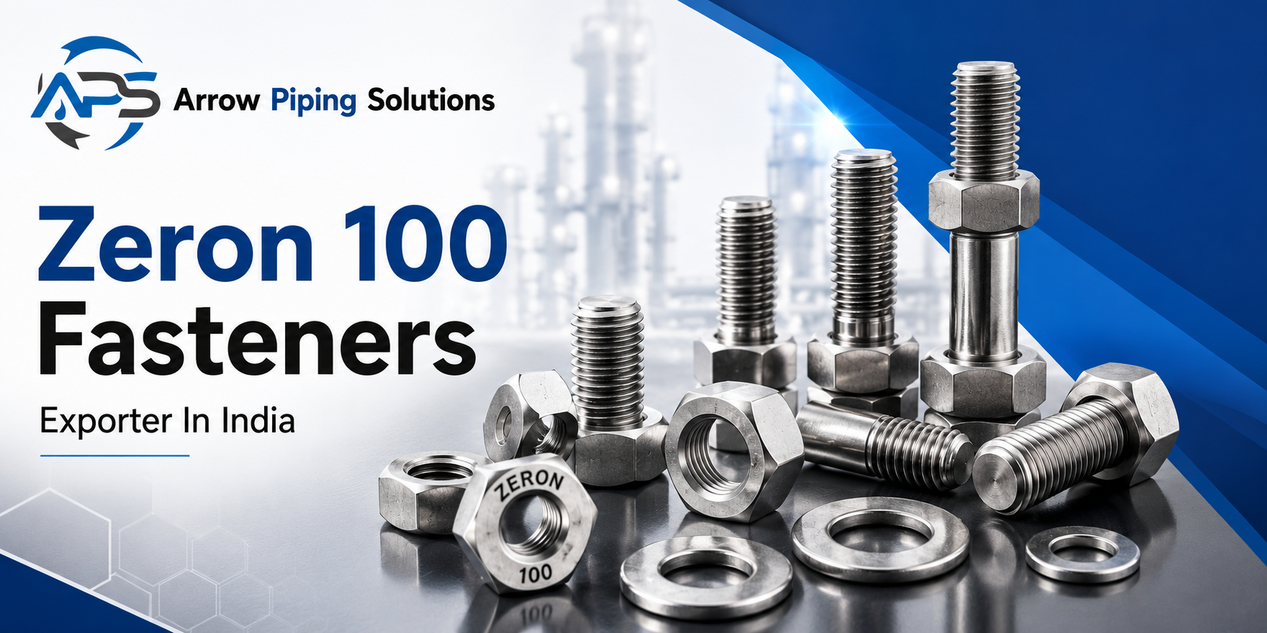 Zeron 100 super duplex fasteners exporter in India bolts nuts studs washers