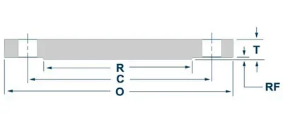 Weld Neck Flange Diagram