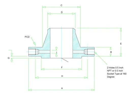 Weld Neck Flange Diagram