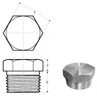Threaded Fittings Hex Plug Sizes